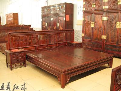 红木家具 明清古典双人床 实木双人床 王义古典双人床价格